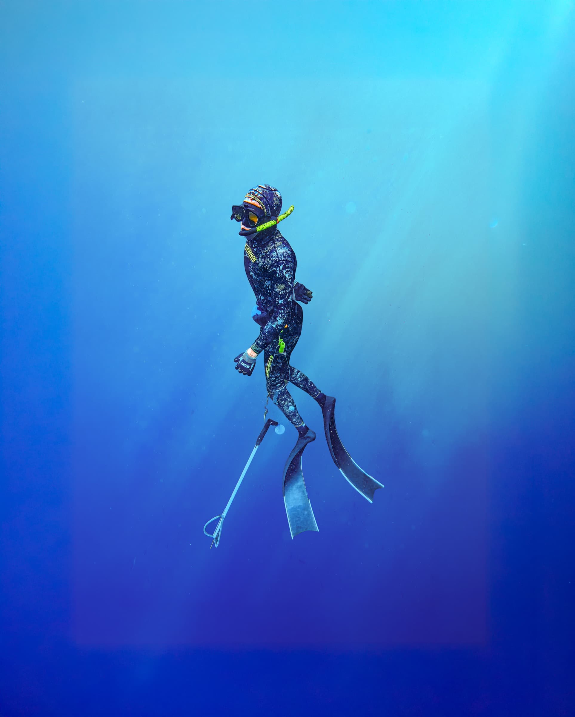 Portrait of Henry Cooper underwater in La Jolla.